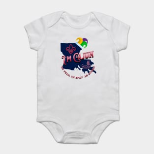 I'm Cajun v1 Red/Grunge look Baby Bodysuit